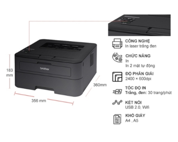 Máy in laser trắng đen BROTHER HL-L2366DW
